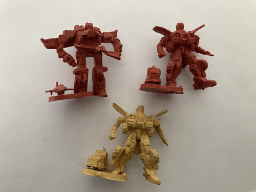 Figuras Tipo Transformers: 3 Figuras De Goma, Vintage.