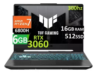 Asus Tuf A15 300hz R7-6800h 16gb Dr5 512ssd Rtx3060 6gb 2023