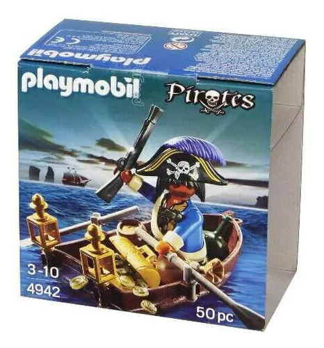 Playmobil Huevo Sorpresa Pirata Con Bote Y Tesoro #4942