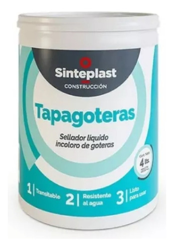 Tapagotera Sellador Liquido Incoloro Impermeable 1 L