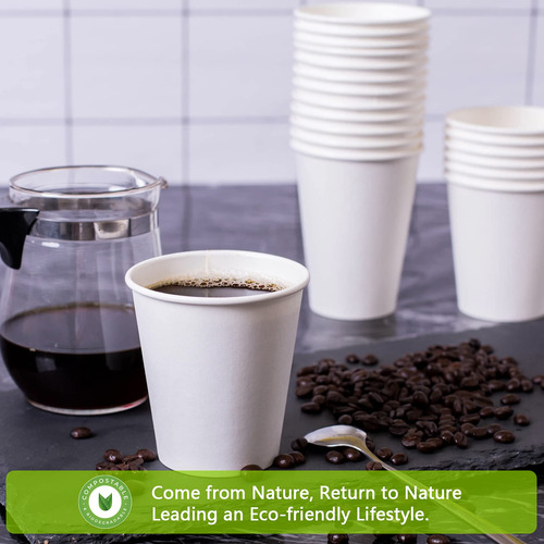 Vasos De Papel Maytree Compostables Y Biodegradables, Paquet