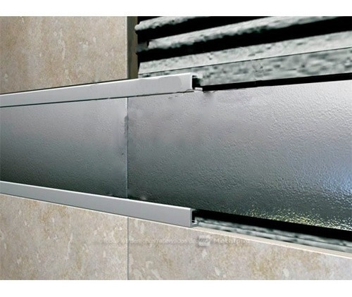 Perfil Abr201 Alum Baston 2.44m 2cm Cromo Brillante Zocalis