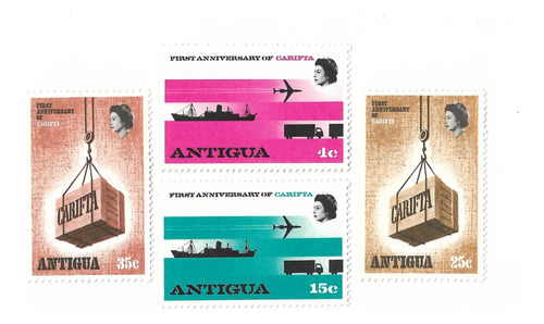  Antigua 1967 Col Inglesa Comercio Caribe Serie Mint 208/11