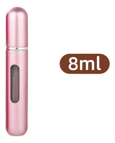 Perfumero 8ml Metálico Recargable Spray, Reutilizable Rosado
