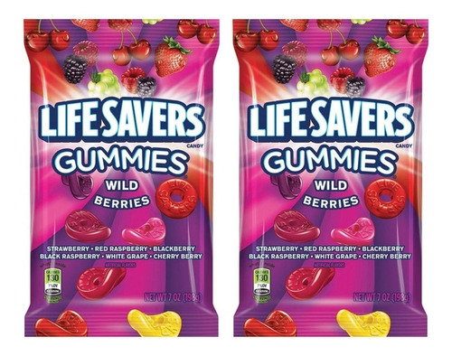 2 Pack Lifesavers Gummies Wild Berries Gomitas Salvavidas