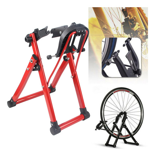 Fa Soporte Profesional De Ajuste De Rueda De Bicicleta Rojo