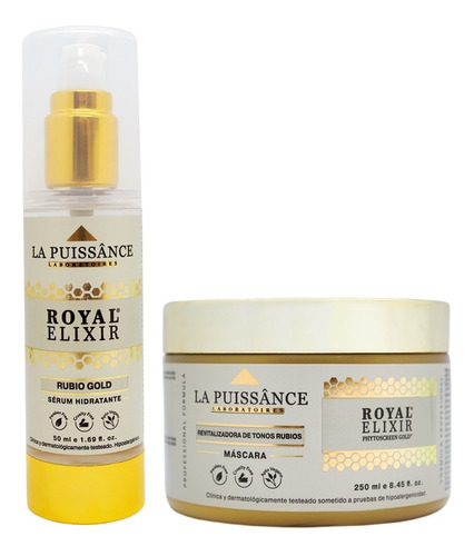 La Puissance Royal Elixir Kit Máscara + Serum Rubio 3c