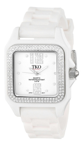 Reloj Mujer Tko Tk514-wt Cuarzo 35mm Pulso Blanco En Caucho