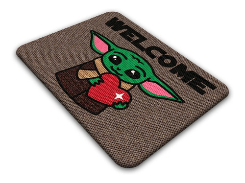 Tapete Decorativo Star Wars Welcome Grogu De 70x50 Cm