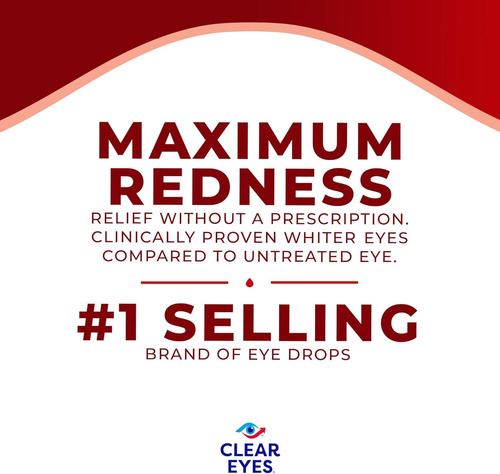 Clear Eyes Maximum Redness Relief Gotas Para Ojos Rojos 15ml