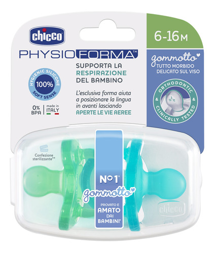 Chicco Chupón Physioforma Soft Pack 2 Pzas 6-16m Niño