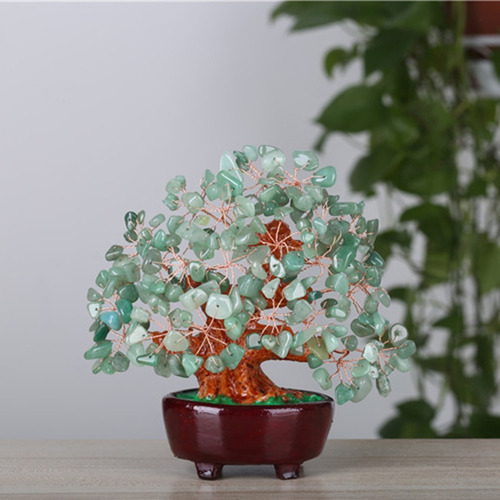 Para Mini Árvore Dinheiro Cristal Bonsai Estilo Feng Shui
