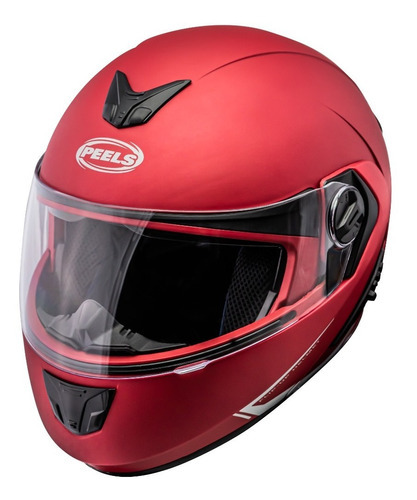 Capacete Articulável Peels U-rb2 Classic 6 Cores Cor Vermelho Fosco/Prata Tamanho do capacete 61/62 - XL
