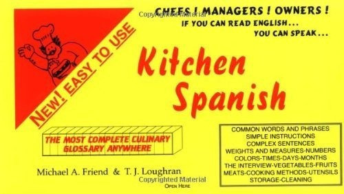 Kitchen Spanish - A Quick Phrase Guide Of Kitchen An, De Friend, Michael A. Editorial Cave Brothers En Inglés