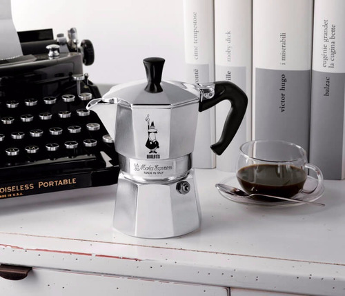 Cafeteira portátil Bialetti Moka Express 3 tazas manual prata-facto italiana