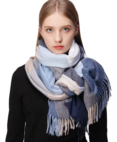 Bufandas A Cuadros Para Mujer, Bufandas De Otoño E Invierno