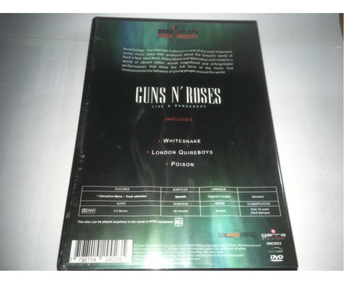 Guns N Roses Live & Dangerous Dvd Nuevo Original Cerrado