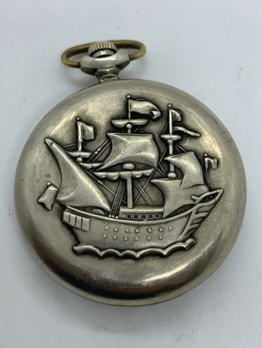 Reloj De Bolsillo De Cuerda Molnija Ruso Sovietico