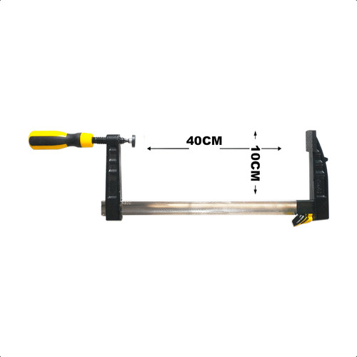 Grampo Sargento Tipo F 100 X 400 Mm Aço Cromo Vanádio