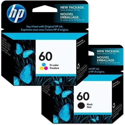 Kit 3 Cartucho Tinta Hp 60 2 Negro Cc640wl 1 Color Cc643wl