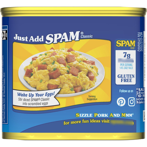 Spam Menos Sodio 340 Gramos Paquete De 12 Unidades