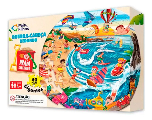 Puzzle Redondo Playa 40 Piezas - Vamos A Jugar