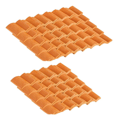 Imagen 2 de 6 de Casa De Muñecas Miniatura Azulejos Ladrillo Rojo Forma S