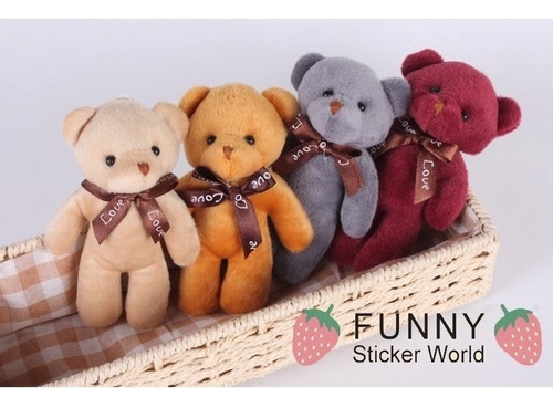 60 Unidades Mini Osito De Peluche De 12 Cm