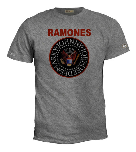 Camiseta Ramones Rock Punk Metal Logo Color Rojo Irk