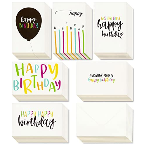 Paquete De 48 Tarjetas De Felicitación De Cumpleaños, 6 Dise