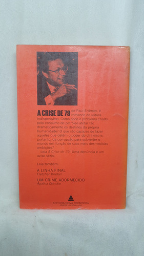 Livro A Crise De 79 - Paul E. Erdman - Editora Nova Fronteira (Usado)