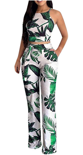 Conjunto De Pantalones Cortos De Verano Con Estampado Sin Ma