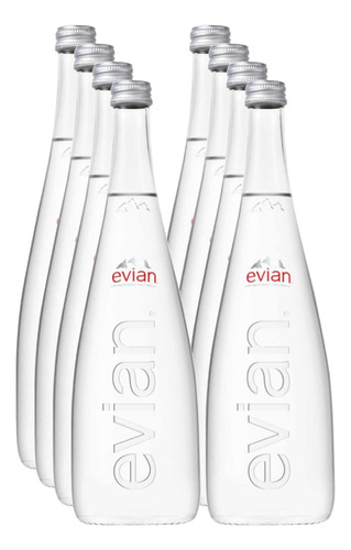 Agua Natural Mineral Evian 750ml (8 Piezas)