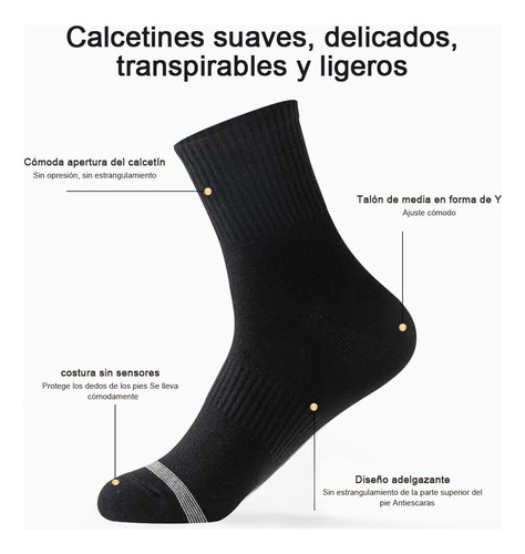 6 Pares De Calcetines Deportivos Para Hombre Y Mujer,