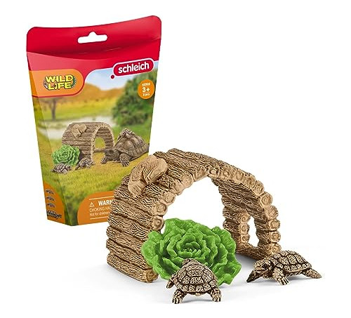 Set Tortuga Y Crías Schleich Wild Life Para Niños