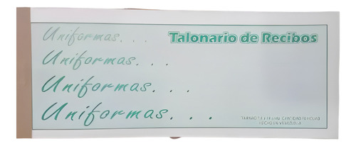 Talonario De Recibo Uniforma Solo Al Mayor Oferta