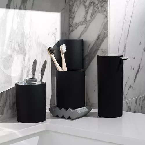 TU BAÑO DE LO MÁS SOFISTICADO CON ESTOS ACCESORIOS EN NEGRO MATE - Ceramhome