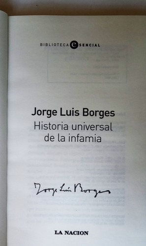 Historia Universal De La Infamia - Jorge Luis Borges - 2005 (Usado)