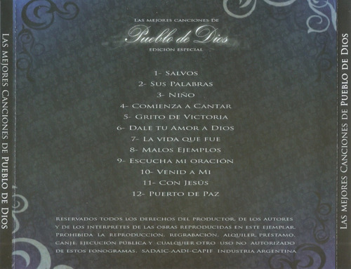 Las Mejores Canciones De Pueblo De Dios - Cd Cristiano