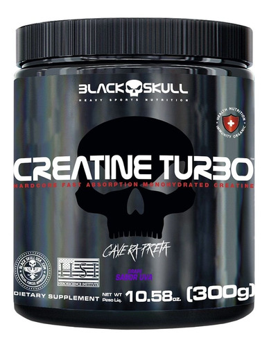 Creatine Turbo Monohidratada - 300g Uva - Black Skull