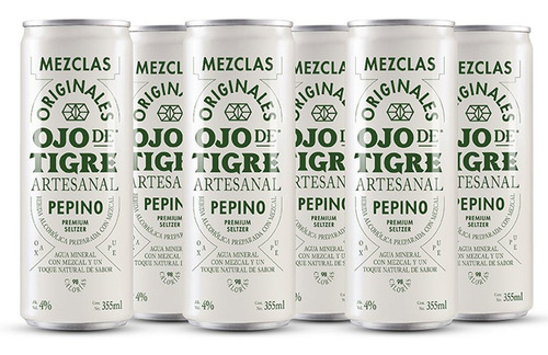 Seltzer Ojo De Tigre Pepino 355 Ml (6 Pack)