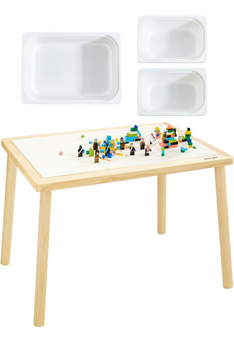 Mesa Actvity Para Niños Con 3 Placas Base Blanco Y Con 3 Con