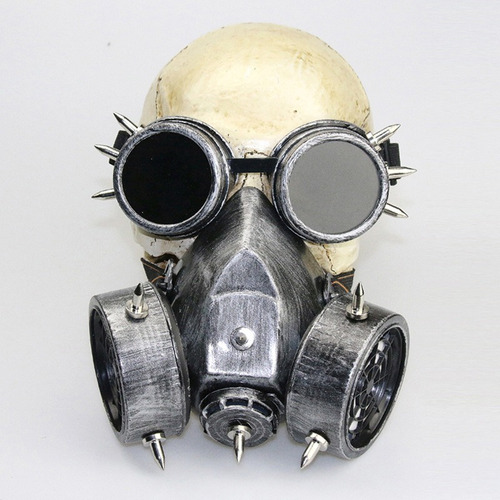 Mascara De Gas Steampunk Con Googles Halloween Cospay