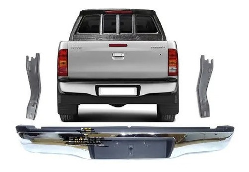 Completo Parachoque Cromado Toyota Hilux 2012 A 2015 / Emark