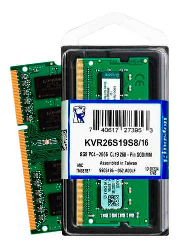 Memoria Kingston 16gb Ddr4 2666 Sodimm Kvr26s19s8/16 Tranza