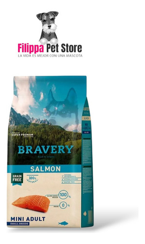 Bravery Mini Adulto Salmón 2 Kilos