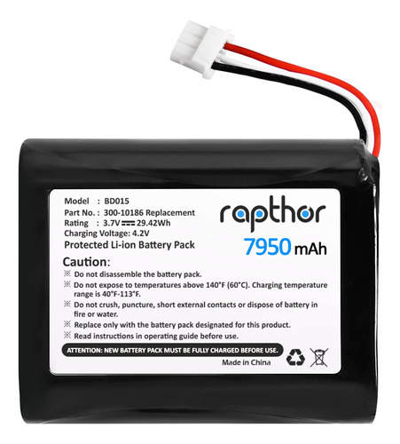Rapthor Batería De Repuesto Mah 300- Para Panel De Segurid.