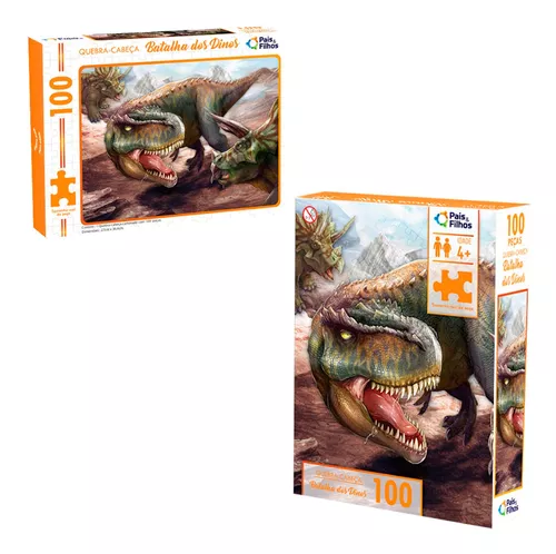 Quebra cabeça Reino dos Dinossauros 200 peças