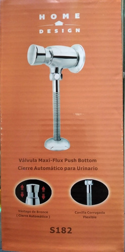 Válvula Maxi-flux Push Para Urinario Cierre Automático Mod22
