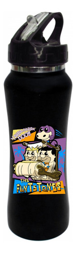 Termo Pitillo The Flintstones Picapied Botilito Negro 650ml 